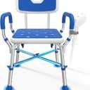 Loyoda 500lbs Shower Chair for Inside Shower with Reinforced Crossing Bar