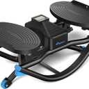 Merach Rocking Steppers for Exercise at Home, 3D Motion Stair Stepper with Resistance Bands for Full Body Workout & Low-Impact Balance Board, 330 LBS Loading Capacity Exercise Equipment