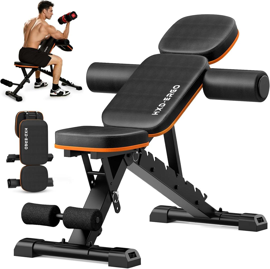 Adjustable Weight Bench for Home Gym, Foldable Workout Bench, Incline Bench