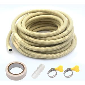 HANSUM Mini Split Drain Hose Air Conditioner Parts & Accessories Pipe Water Tube Pump Universal Line Set Cover for AC Drainage Hvac Extender Outside (50FT)