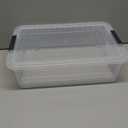 Superio 13.7 Qt Clear Plastic Storage Bins with Lids and Latches, Organizing Containers, Stackable Plastic Bin for Home, Garage, School, and Office (17.5" x 12" x 5.25")