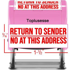 Return to Sender Stamp Self Inking Return Address Stamp Clear & Crisp Impressions- Red Ink (Purple Return to Sender)