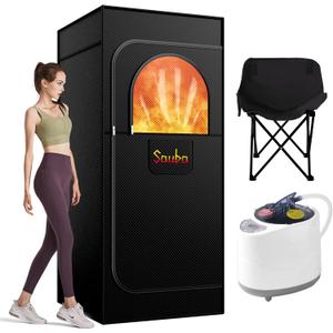 Portable Steam Sauna for Home,Personal Steam Room,Sauna Box,Home Sauna,Steam Sauna Tent for Steam Detox Relaxation Spa (Aluminum Film)