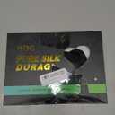 YFONG 100% Mulberry Silk Durag for Men & Women, 22 Momme Silky Durag for Hair Care, Soft and Breathable Do rag for Comfortable Wear, Perfect for Fashion Styling, 1Pc, Black