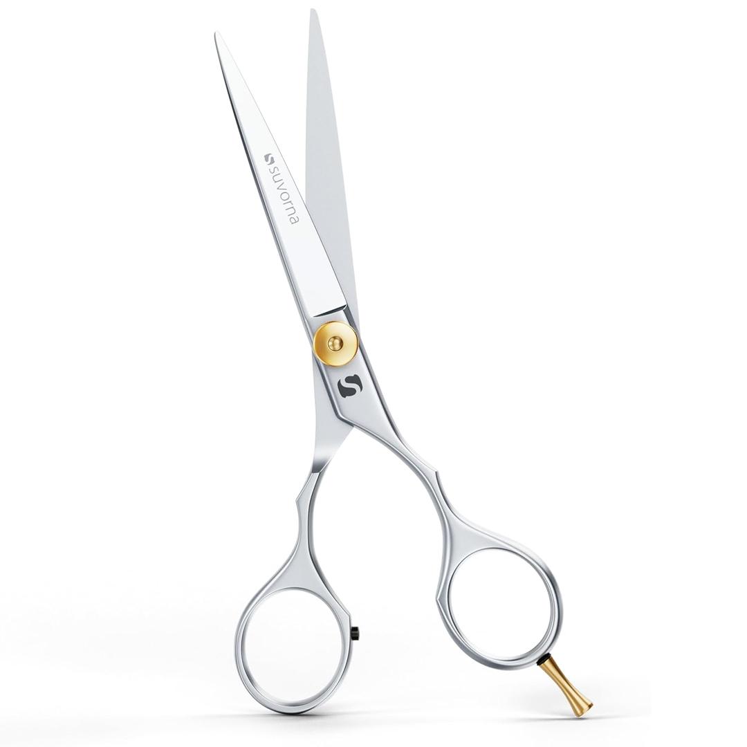 5.5" Hair Cutting Scissors For Professional, Barber & Hairdresser - Hair Shears For Cutting, Trimming, Grooming, Precision, Facial Hair - Right Hand Hair Scissors For Men, Women, Kids, Adults.