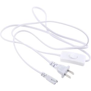 RTNLIT T5 T8 LED Wire Connector Power Cord, 6Ft 3Pin LED Light Fixture Extension Cable with On/Off Switch, US Molded Plug Supply Connection Line for Integrated Lamp Tube