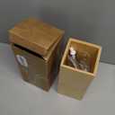 GOBAM Bamboo Toilet Bowl Cleaner with Holder for All Toilet Types - Hidden Stainless Steel Toilet Brush - Bathroom Cleaning Brushes - Toilet Accessories - Natural