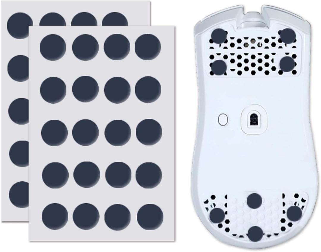X-Raypad Obsidian Air/Pro Air Speed Mouse Skates, U-PE Universal Dot Mouse Skates Offers Excelent Wear Resistance, Speed & Control Abrasion Resistance Less Noise