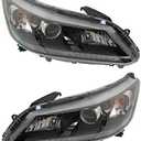 Headlight Set Compatible with 2013-2015 Honda Accord Sedan Left and Right With Bulb 2Pc
