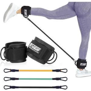 Ankle Straps Resistance Bands with Cuffs, Ankle Bands for Working Out, Ankle Resistance Band for Leg, Booty Workout Equipment for Kickbacks Hip Fitness Training