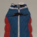 FUAMEY Dog Coat for Medium Dogs,Waterproof Dog Winter Jacket with Harness Built in Puppy Cold Weather Coats Reflective Pet Vest with Zipper Warm Fleece Dogs Snowsuit Windproof Dark Blue S