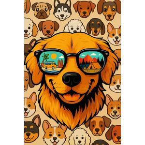 XKOIYOU 5D Diamond Painting Kits for Adults Cool Dog with Sunglasses Full Round Drill Diamond Art Kits Diamond Dots Crystal Rhinestone Crafts Home Wall Decor Gift 12x16 Inch, 11.8x15.7in