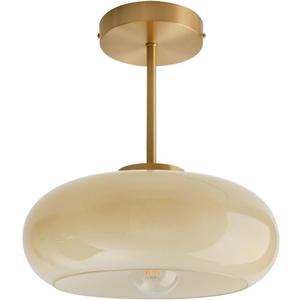 mid Century Ceiling Light Milk Glass Ceiling Light fixtures Glassshade Gold Modern Semi Flush Mount Ceiling Light, Globe Glass Ceiling Lamp Hallway Dining Room Kitchen