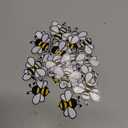 AUGSUN 30pcs Bee Iron on Patches Bee Embroidered Sew Applique Repair Patch DIY Crafts for Clothing Jacket Jeans Pants Dress Backpack Hat Bee Themed Birthday Party Decorations