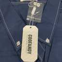 COOFANDY Mens Western Cowboy Shirts Cotton Long Sleeve Shirts with Two Pockets Embroidered (XX-Large, Navy Blue)