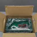 Altrapow 4.5 Quart Hanging Goat Feeder [Material of Metal] with Clips and Nylon Tie Wraps, Fence Feeder [Sturdy and Durable] for Goat, Pig and Dog, Green, 4 Pack