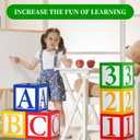 6 Pcs ABC 123 Party Decorations Back to School Decoration ABC Alphabet Party Favor Balloon Box, Block Boxes Favor Balloon Boxes Inspire Story Birthday Party Decor for School Baby Shower