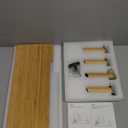 Bamboo Monitor Stand Riser with Cable Routing Slot, Ergonomic Computer Shelf for Desk, Natural Wood Desktop Organizer for Monitor Laptop Printer, Home Office Accessory