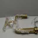 Modern Gold Chandelier for Dining Room,Metal 6-Light Kitchen Light Fixtures,Farmhouse Candle Hanging Pendant Light for Living Room Entryway Foyer Bedroom (Bulb Not Included)