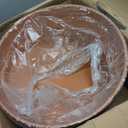 Set of 2-18 Inch Large Planter Set Includes a Pot with Round Drainage Holes and a Tray, Suitable for Tall Plants and Flowers. Extra-Large Outdoor Terracotta-Colored Plastic Planter