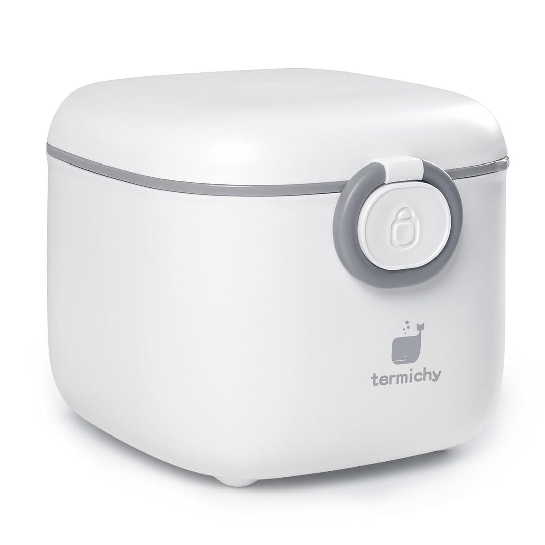 Termichy Milk-Powder Formula Dispenser Container: 14OZ Baby Formula Storage Container for Travel - Portable Formula Holder 400g (L-Light Grey-1 Pack)