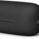 Geekria Silicone Case Cover Compatible with Sony WF-C510 True Wireless Earbuds, Protective Earphones Skin Cover with Keychain Hook, Charging Port Accessible, Front LED Visible (Black)