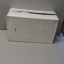 KIRE 200PCS Gold Plastic Plates - Disposable Plates for Party - White Plastic Plates with Gold Rim Include 100 for Dinner and 100 for Dessert/Salad in Wedding/Valentine's Day/New Year