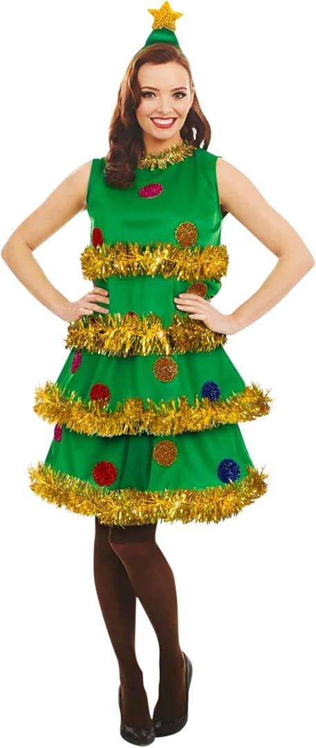 fun shack womens Christmas Tree Ladies (Medium, Green)