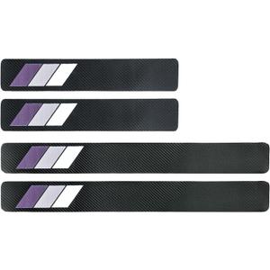 4PCS Car Door Sill Protector, Door Sill Protector, Automotive Door Entry Guard, Wear-Resistant and Durable, Scratch-Resistant, Suitable for Most Cars (Black Tricolor)