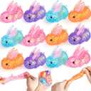 12 Pack Colorful Bunny Squishy Toys, Stress Relief Squeeze Toys Bulk, Birthday Party Favors for Kids 3-5,4-8, Boys Girls Party Supplies Novelty Prizes Classroom Gifts