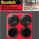 Scotch Chair Tips, 6-Pack of 4 1-1/8 in. Black Rubber Anti-Slip Chair Leg Floor Protector for Hardwood Floors and Tile