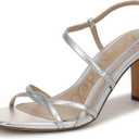 Sam Edelman Women's Elissa Heeled Sandal Soft Silver 8.5 M