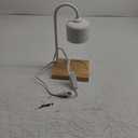 Candle Warmers Etc. White & Wood Arched Lamp  for Top-Down Warming & Flame-Free Fragrance