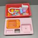 BOBXIN Play Sink with Running Water, Kids Pretend Play Kitchen Toy Sink for Toddler, Role Play Electric Dishwasher Kitchen Water Toys Set with Upgraded Working Faucet and Dishes Playset for Girl Boy (Pink)