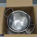 3.5L Deep Fryer Pot with Oil Drip Drainer Stainless Steel Fryer Pot with Lid and Basket Deep Frying Pot for Party Restaurant Kitchen Dining Party Picnic