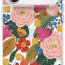 SCORPIFY for iPhone 17 Pro Case [Compatible with MagSafe] with Camellia Blossom Floral Design, Cute Clear Flower Magnetic Phone Cover for Women Girls, Slim Bumper with Gold Accents