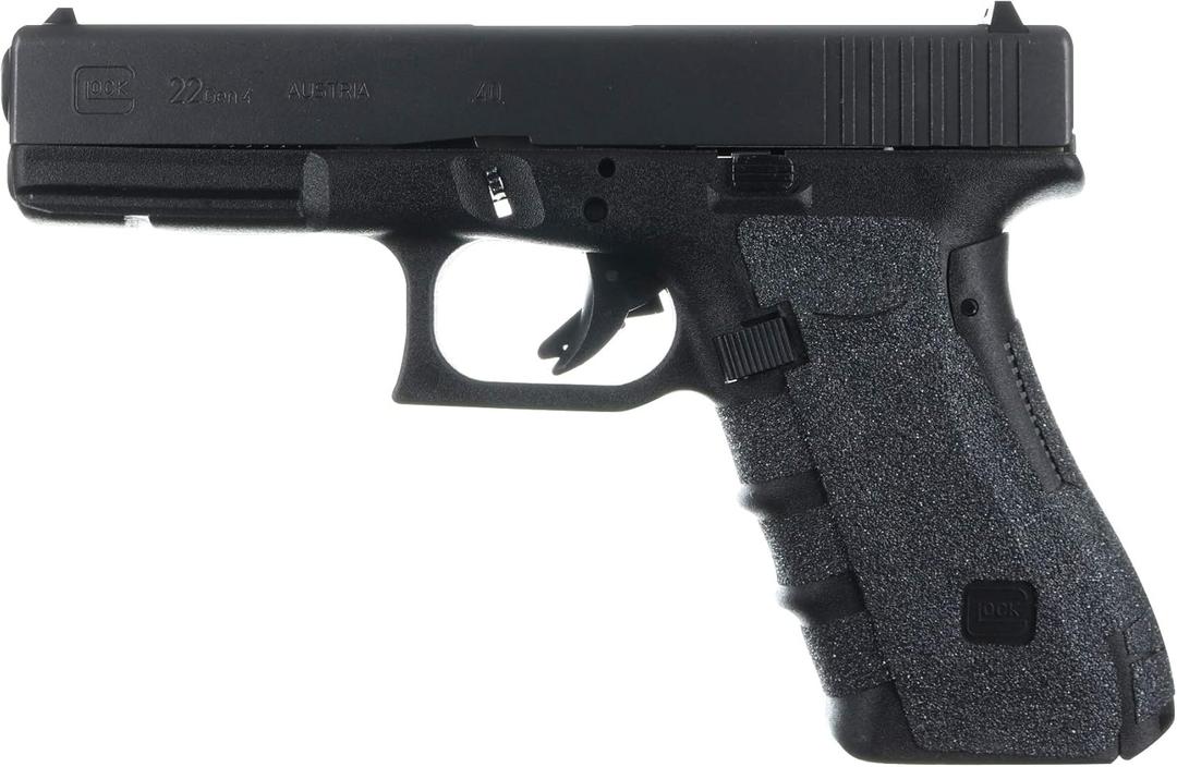 TALON Grips Adhesive Grip Compatible with Glock 17, 22, 24, 31, 34, 35, 37 - Made in The USA (Gen 4 No Back Strap Granulate Black)
