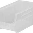 Akro-Mils 30239 AkroBins Plastic Storage Bins, Space-Saving Stackable Bins for Garage, Pantry, Craft Organization, 11-" x 8-" x 7-", Clear, 6-Pack