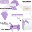 AIMUDI Lavender Satin Ribbon Bows, 2" Self-Adhesive Satin Bows, 50 PCs, Perfect for Gift Wrapping, Baby Shower, Wedding, Birthday Party Decorations
