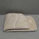 Flamingo P Bathroom Mat Memory Foam Non Slip Bath Rugs for Shower Floor,24x17,Ivory White