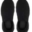 LDJ Womens Lightweight Slip on Walking Shoes Comfort Breathable Nurse Shoe Mesh Sock Casual Fashion Tennis Running Sneakers (8.5, Black)