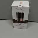 Electric Salt and Pepper Grinder Set - Rechargeable Automatic Salt and Pepper Shakers, Kitchen Appliances with External Adjustable Coarseness, Larger Hopper for Cooking, Home Gifts(2 Pack,Black/Black)