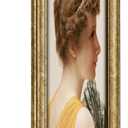 HLiWEGNS Antique Gold 8x20 Frame – Poster Frame with Aged Gold Finish – Picture Frame for 8 x 20 Artwork, Canvas Prints, Puzzles, and Wall Decor