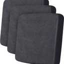 Leather Look Couch Cushion Covers Sofa Seat Slipcovers Sets Couches Furniture Protector for Sectional Armchair Loveseat Pets Kids Stretch Spandex Fabric (3 Cushion Sofa, Dark Grey)