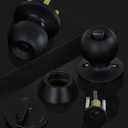 Lanwandeng (2 Sets) All Keyed Same Entry Knobs&Single Cylinder Deadbolt for Exterior Front Doors, Matte Black Finish Entry Door Lock with Same Keys