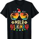 Mele Kalikimaka Christmas Hawaiian Apparel, Santa Women Men T-Shirt, XL