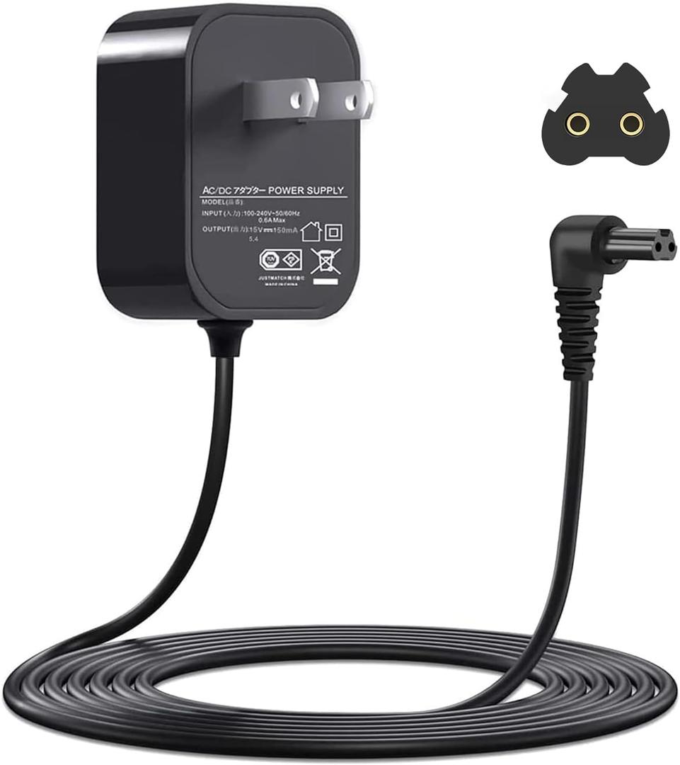 15V Vacuum Charger Compatible with Black and Decker 90627870 S003AQU1500015 90629039 Vacuum Power Cord Compatible with Black + Decker Spillbuster HHVI315JO42 HFVB315J22 HHVI320JR02 HFVB320J27.