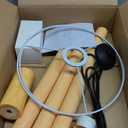 Wooden Coat Rack Floor Lamp, Modern Tall Lamp with 8 Hooks Clothes Rack, 3 Color Dimmable Floor Lamps for Bedroom, Living Room, Entryway, Corner