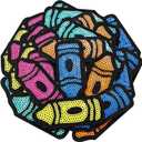 Lyrow 15 Pcs Crayon Iron on Clothes Patch with Sequin School Teacher Embroidered Iron on Patches for Teacher Student Jean Jacket Backpack Gift for Term Begins