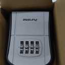 Puroma Lock Box, Portable Key Lock Box with Removable Cable Handle, Resettable Combination Lockbox Wall-Mounted Key Lockbox for House Key, Home, Office, Apartment Warehouse Key Storage (1 Pack, Grey)